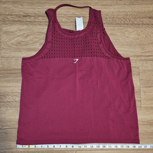Gymshark Energy + Seamless Loose Vest - Beet Red Size L - Picture 7 of 8